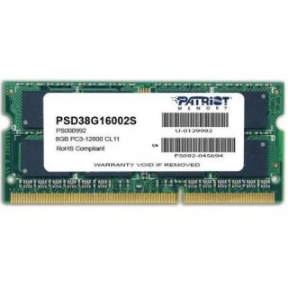 8GB DDR3L-1600 SODIMM Patriot 1.35V